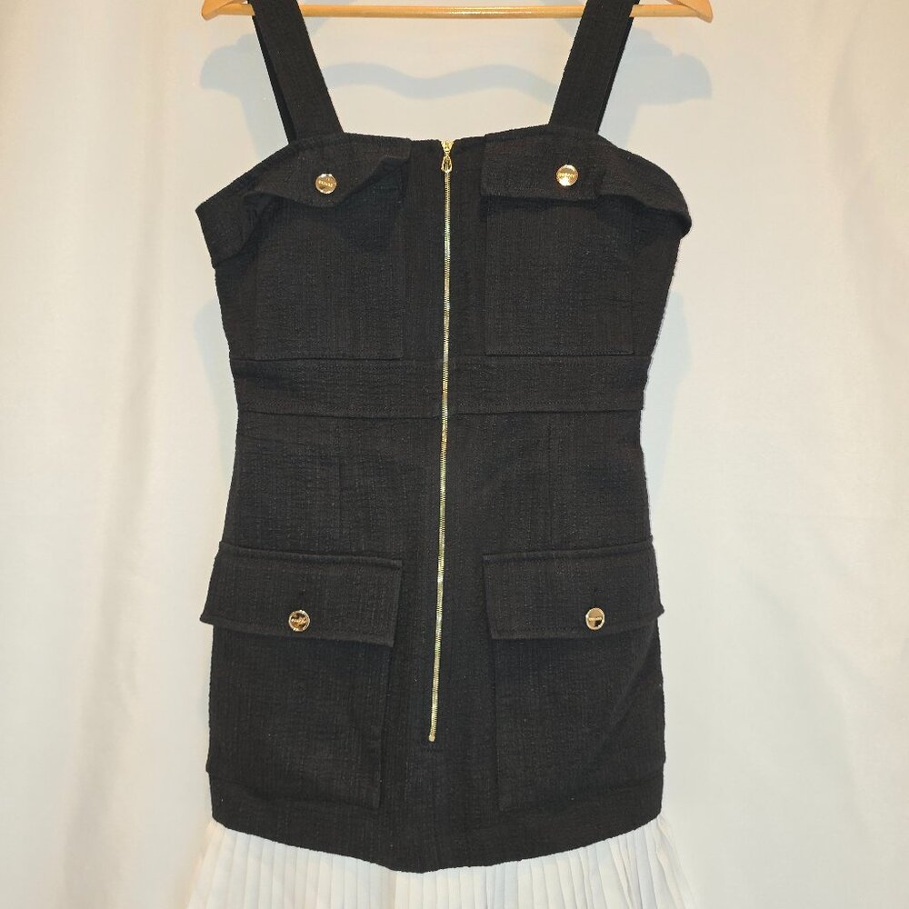 Sandro Shangrila Tweed Mini Dress in Blk/Wht, Size 38, New with Tags